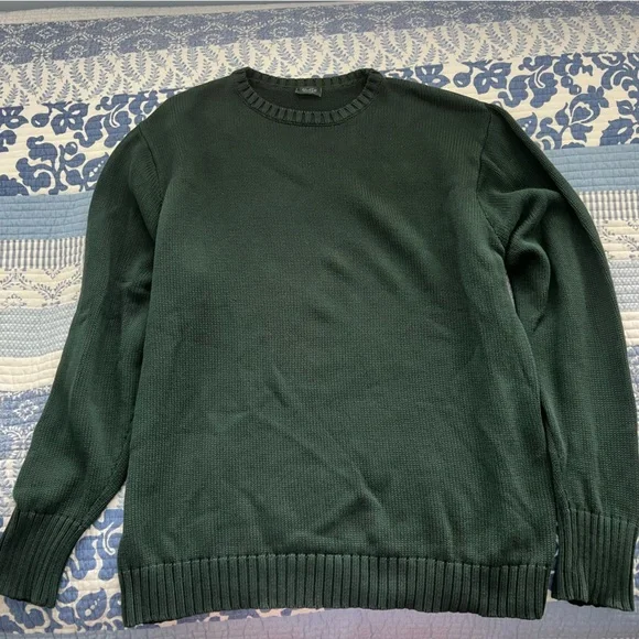 John Galt Forest Green Brianna Cotton Sweater - Picture 2 of 6